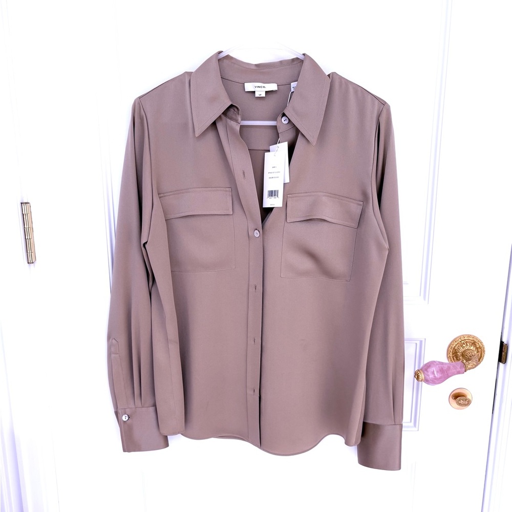 Tan Button-Up Shirt